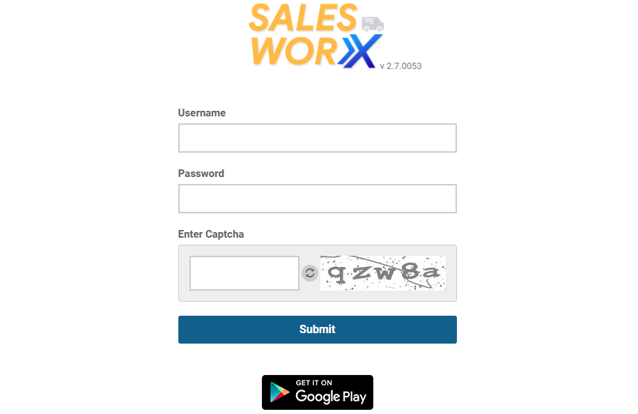 Starting and logging in SalesWorx